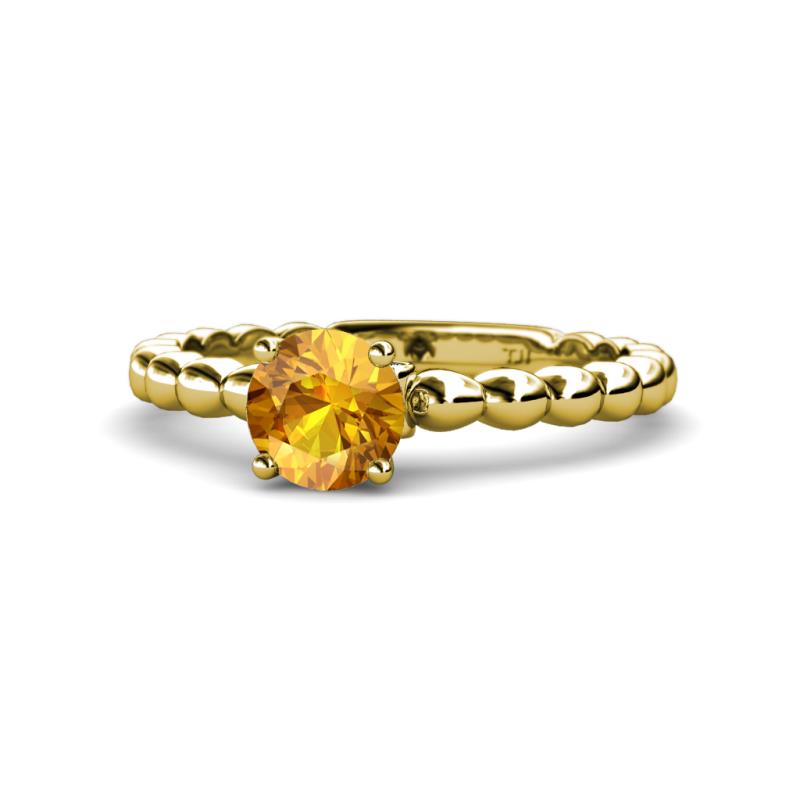 Sariah Desire Citrine and Diamond Engagement Ring 