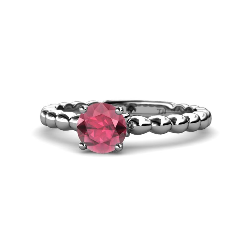 Sariah Desire Rhodolite Garnet and Diamond Engagement Ring 
