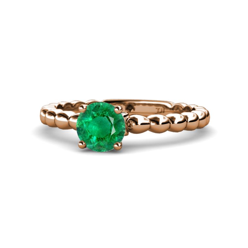 Sariah Desire Emerald and Diamond Engagement Ring 