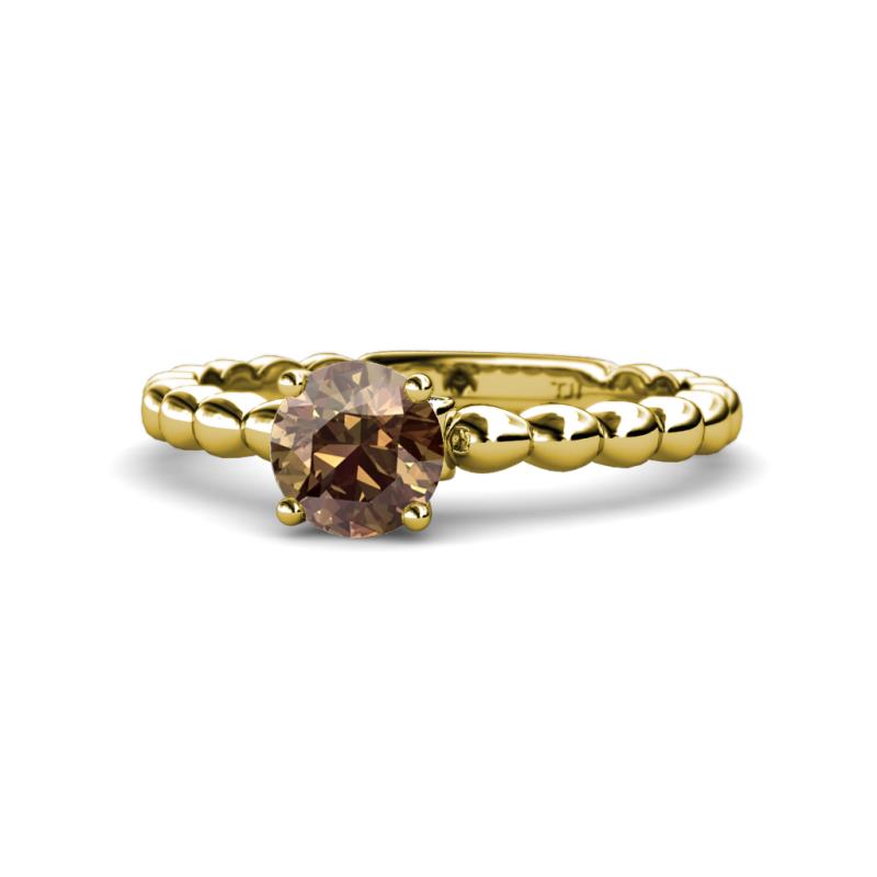 Sariah Desire Smoky Quartz and Diamond Engagement Ring 