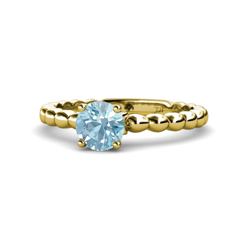 Sariah Desire Aquamarine and Diamond Engagement Ring 