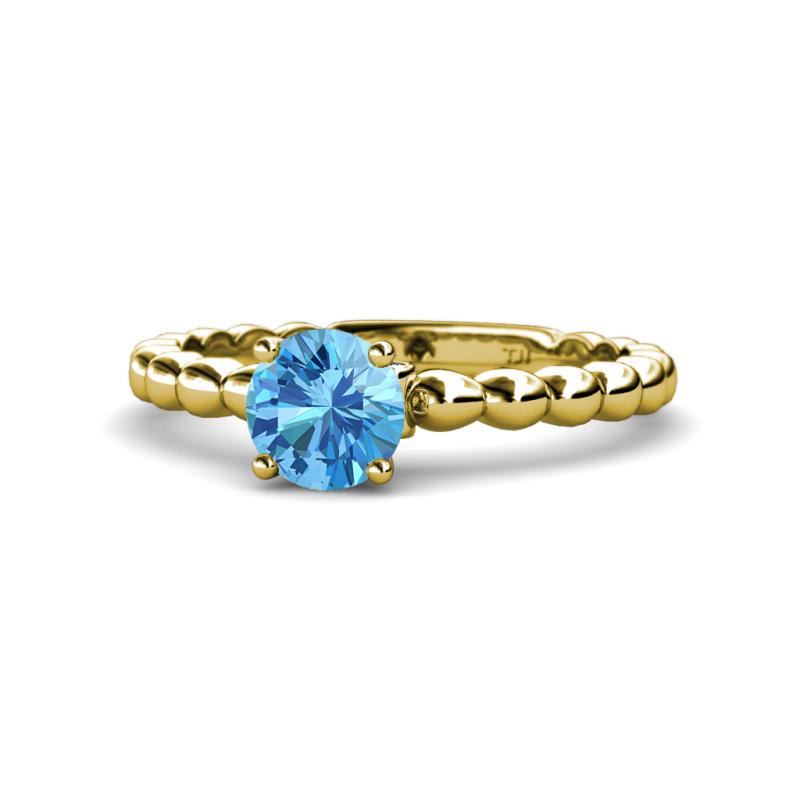 Sariah Desire Blue Topaz and Diamond Engagement Ring 