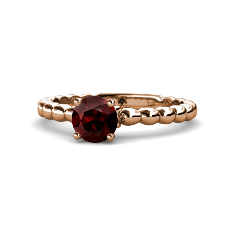 Sariah Desire Red Garnet and Diamond Engagement Ring 