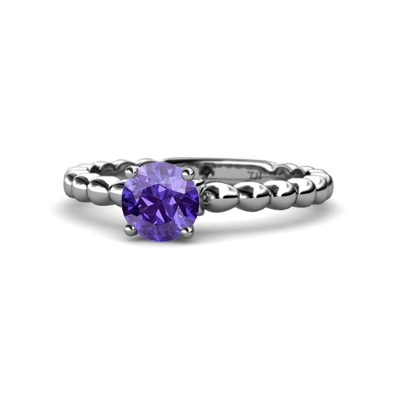 Sariah Desire Iolite and Diamond Engagement Ring 