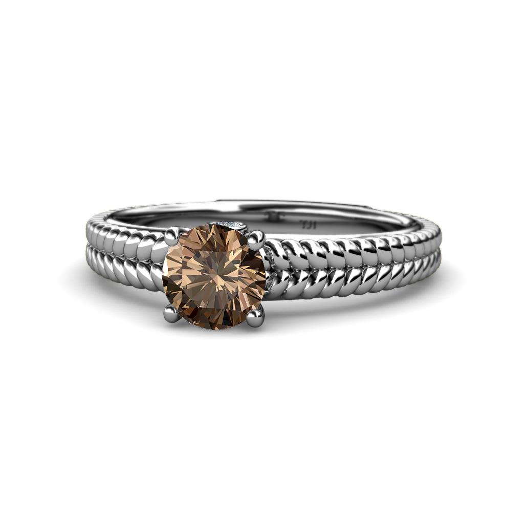 Kelis Desire Smoky Quartz and Diamond Engagement Ring 