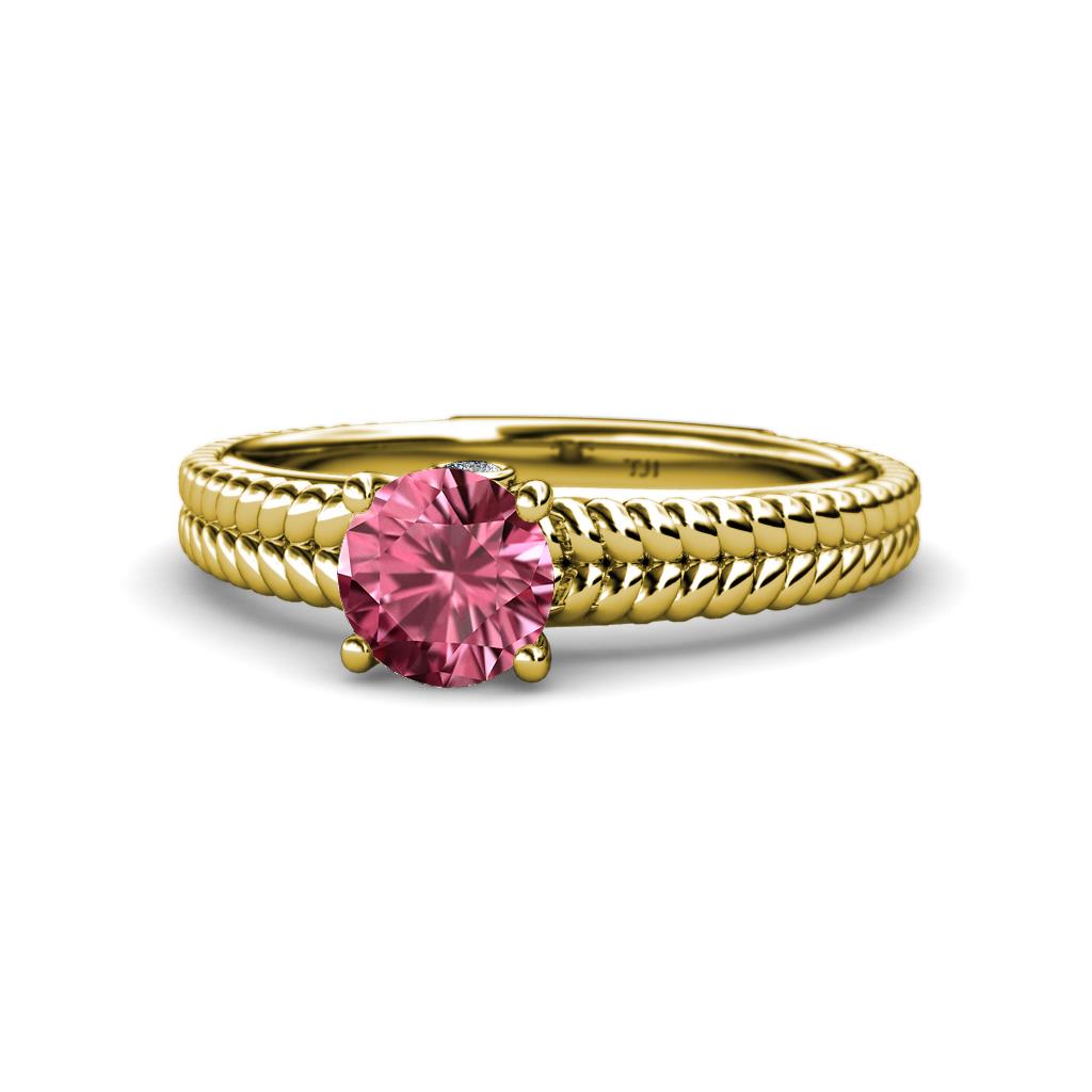 Kelis Desire Pink Tourmaline and Diamond Engagement Ring 