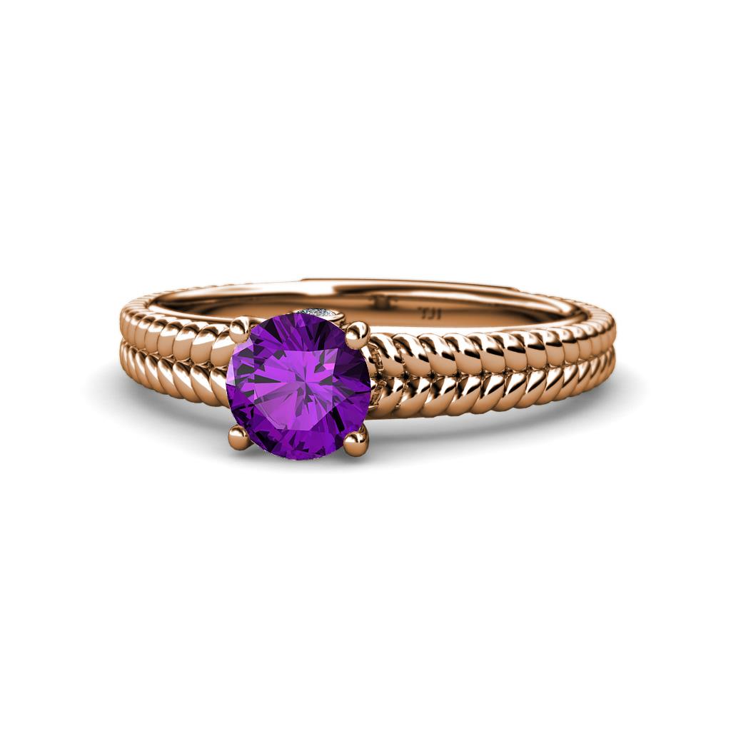 Kelis Desire Amethyst and Diamond Engagement Ring 