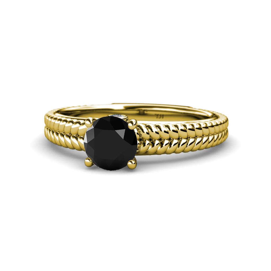 Kelis Desire Black and White Diamond Engagement Ring 