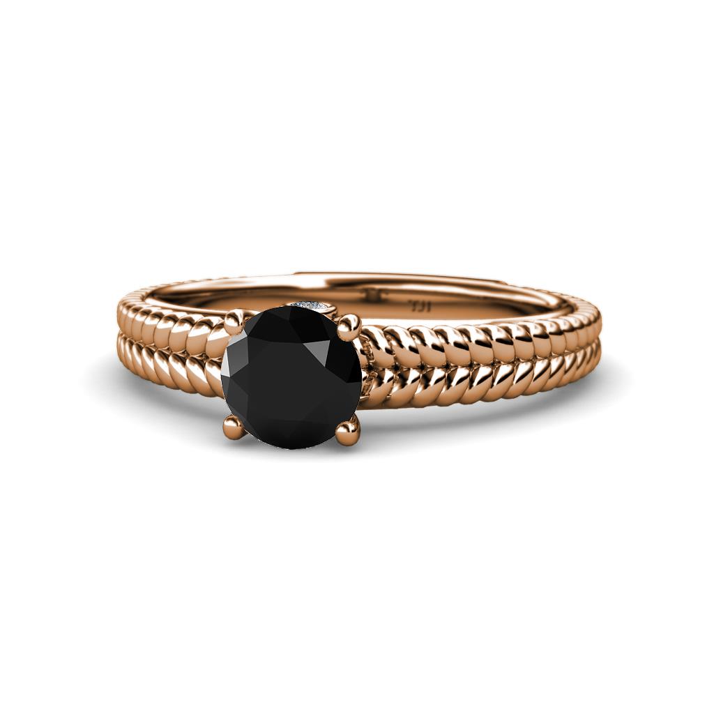 Kelis Desire Black and White Diamond Engagement Ring 