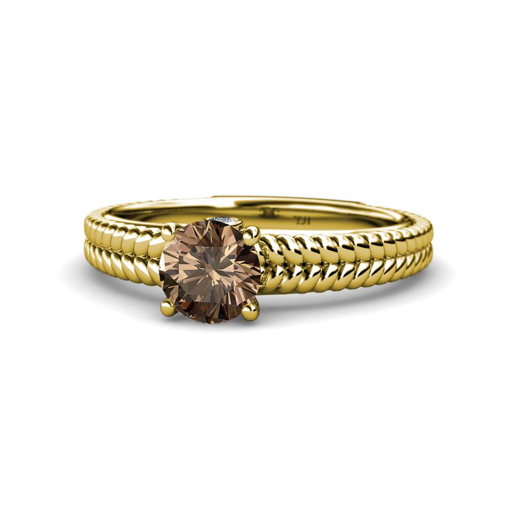 Kelis Desire Smoky Quartz and Diamond Engagement Ring 