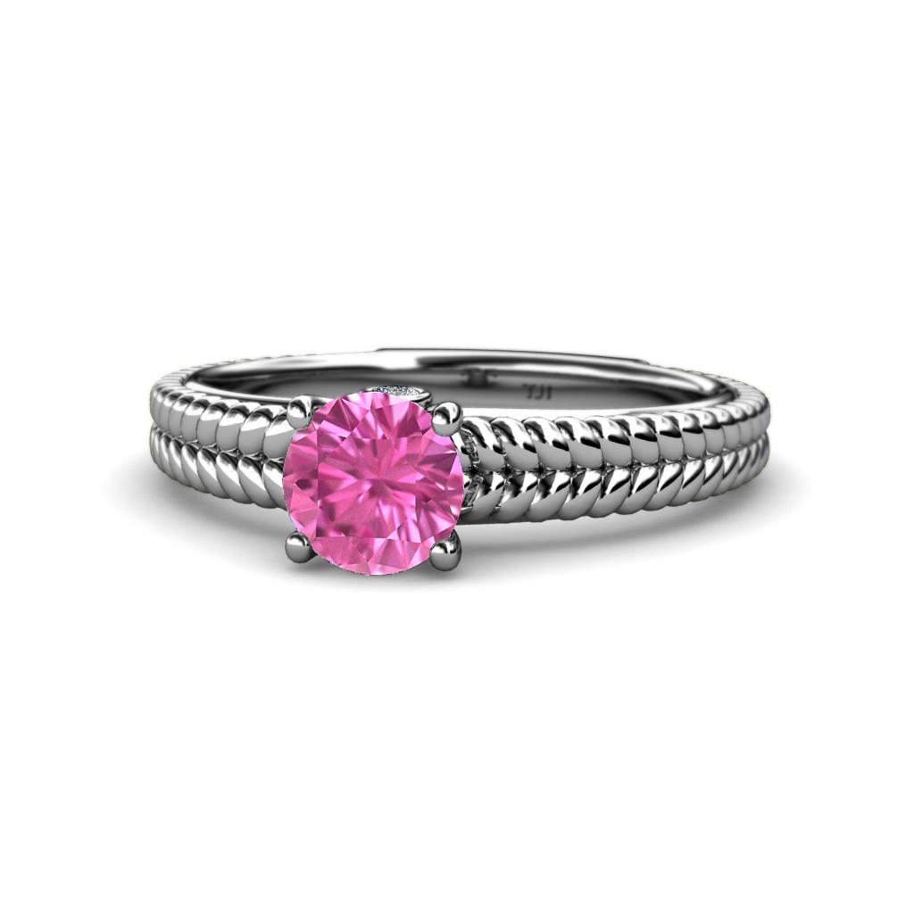 Kelis Desire Pink Sapphire and Diamond Engagement Ring 