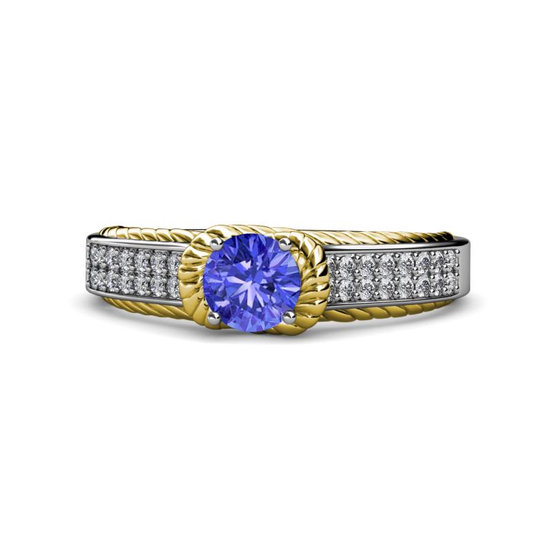 Anya Desire Tanzanite and Diamond Engagement Ring 