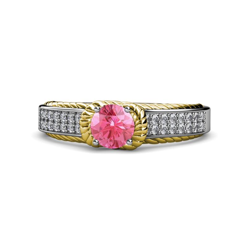Anya Desire Pink Tourmaline and Diamond Engagement Ring 
