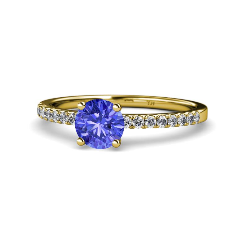 Della Signature Tanzanite and Diamond Solitaire Plus Engagement Ring 
