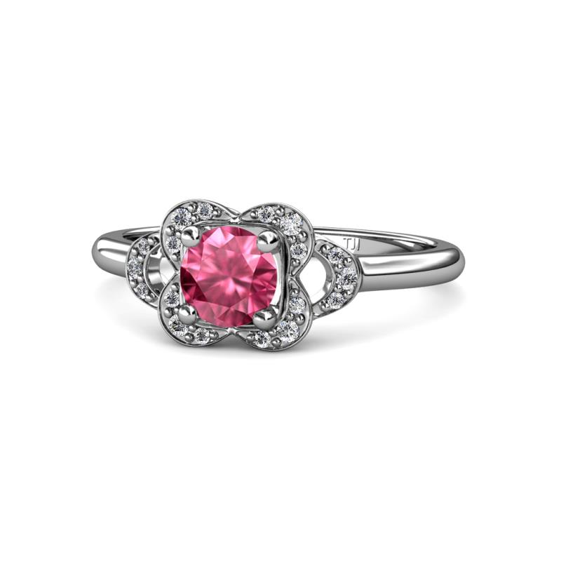 Kyra Signature Pink Tourmaline and Diamond Engagement Ring 