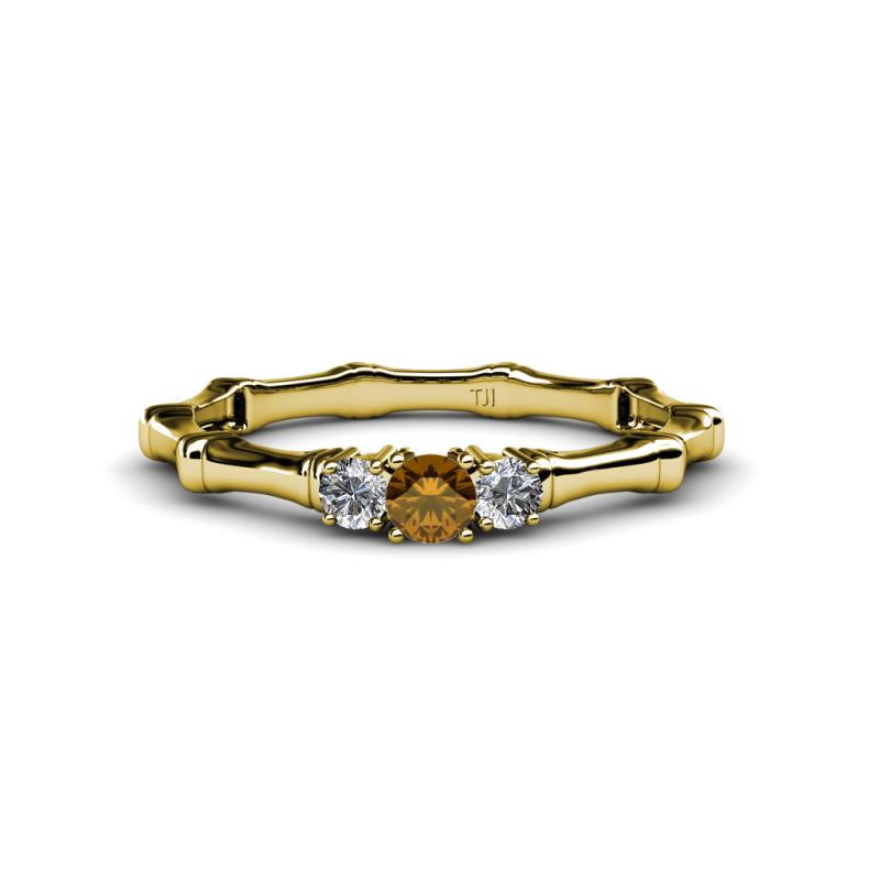 Twyla Diamond and Citrine Three Stone Ring 