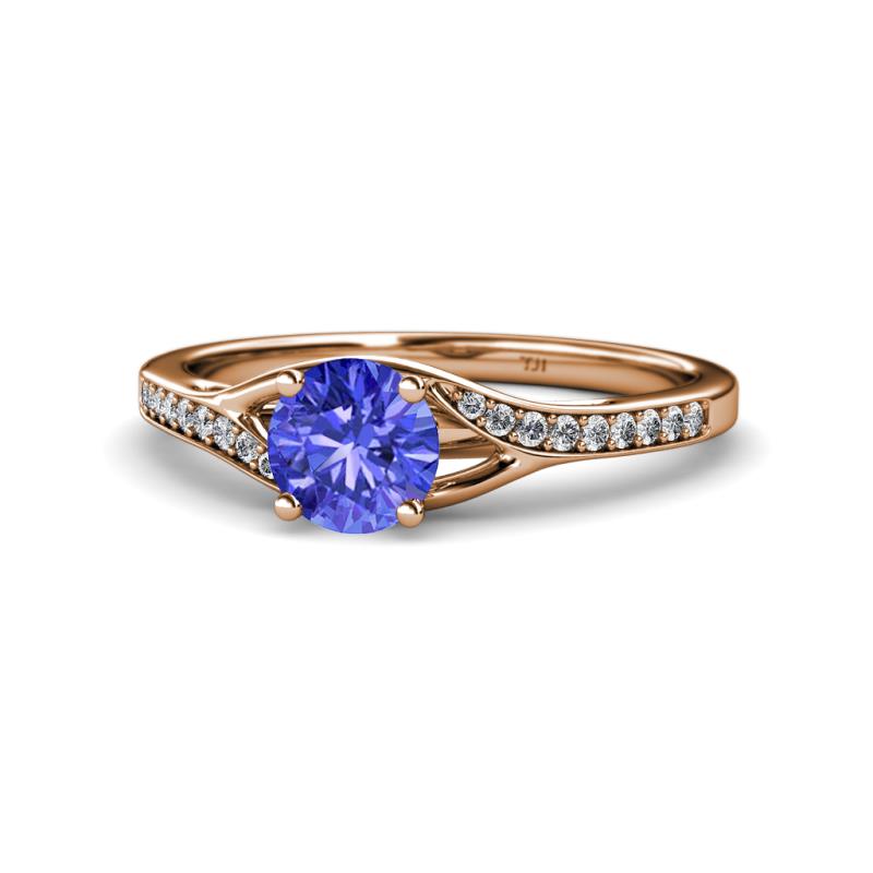 Grianne Signature Tanzanite and Diamond Engagement Ring 