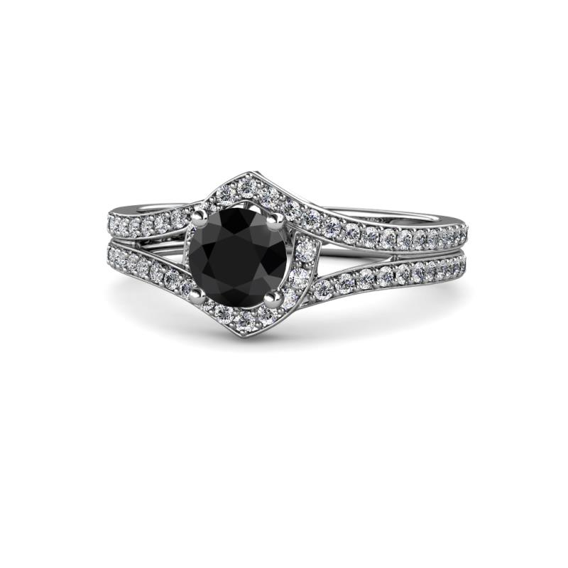 Meryl Signature Black and White Diamond Engagement Ring 