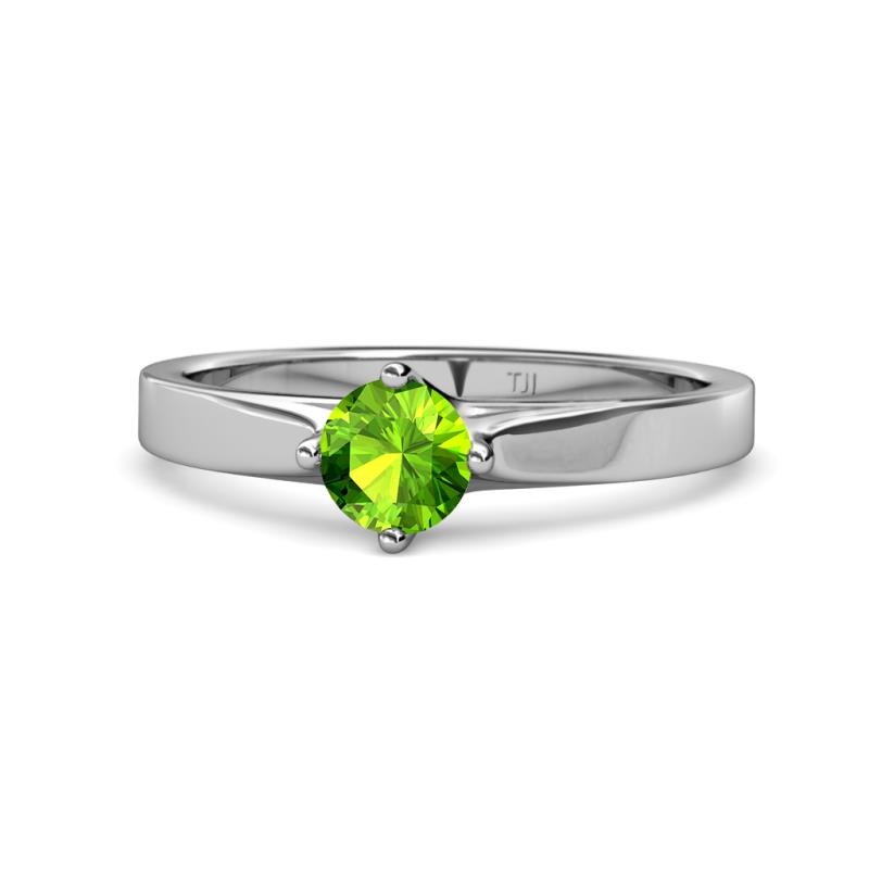 Neve Signature Peridot 4 Prong Solitaire Engagement Ring 