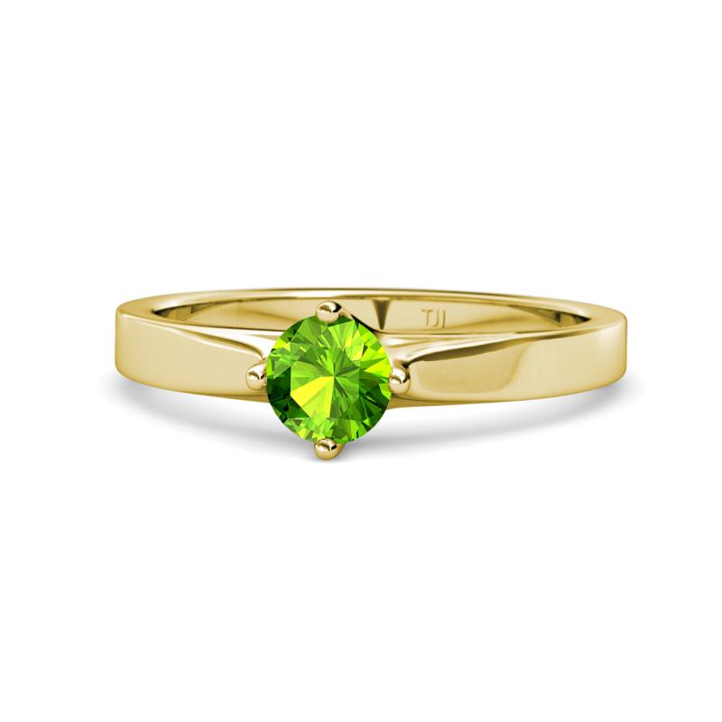 Neve Signature Peridot 4 Prong Solitaire Engagement Ring 