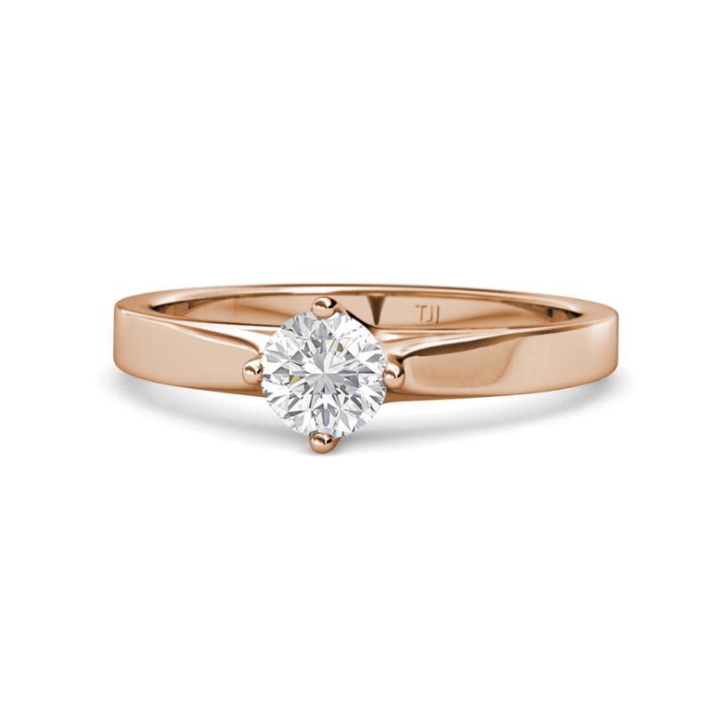 Neve Signature White Sapphire 4 Prong Solitaire Engagement Ring 