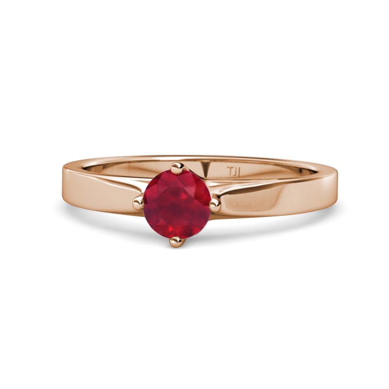 Neve Signature Ruby 4 Prong Solitaire Engagement Ring 