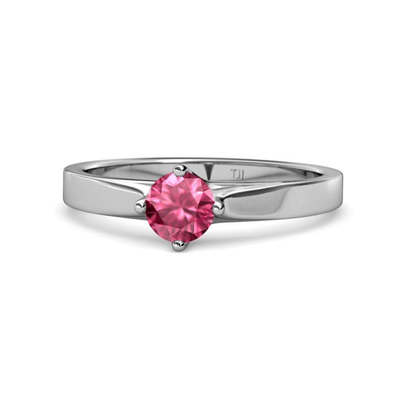 Neve Signature Pink Tourmaline 4 Prong Solitaire Engagement Ring 