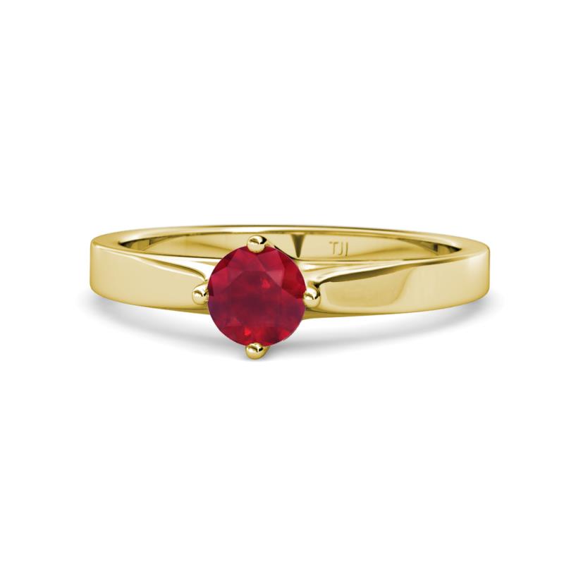 Neve Signature Ruby 4 Prong Solitaire Engagement Ring 