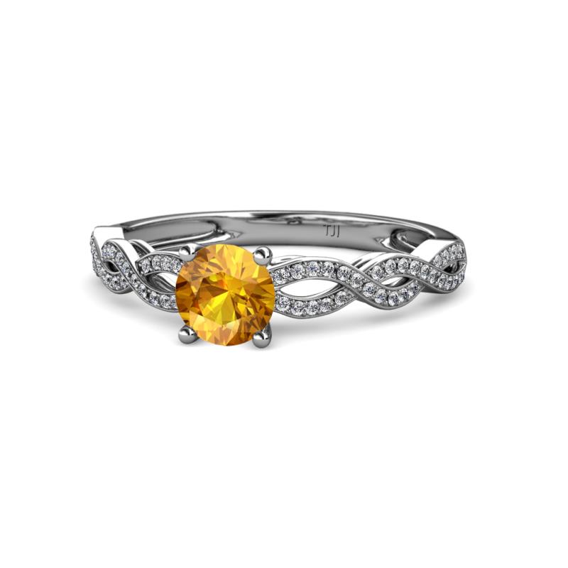 Anwil Signature Citrine and Diamond Engagement Ring 