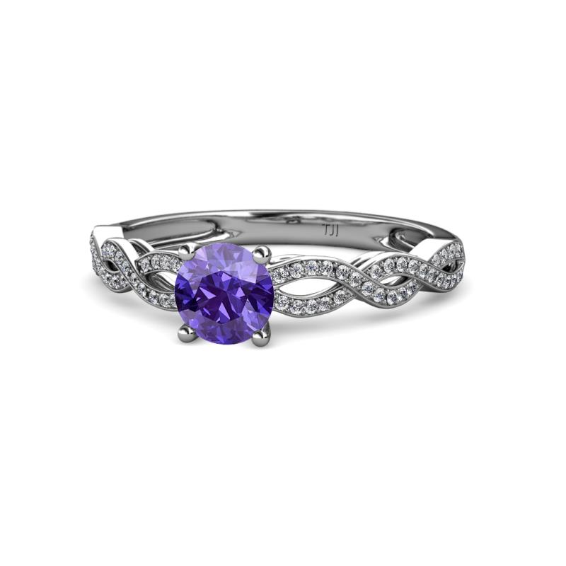 Anwil Signature Iolite and Diamond Engagement Ring 