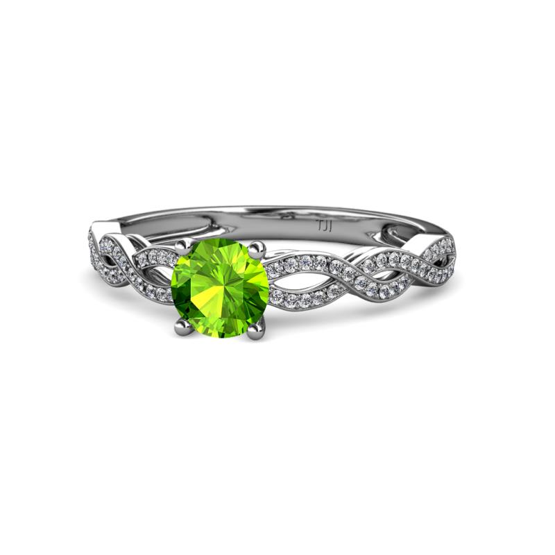 Anwil Signature Peridot and Diamond Engagement Ring 