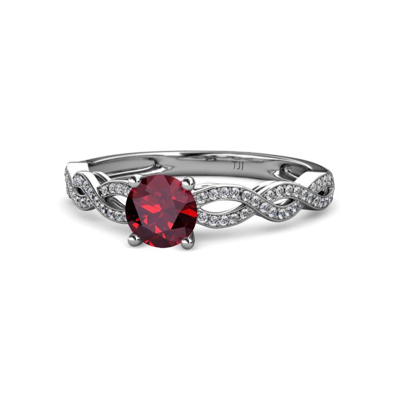 Anwil Signature Ruby and Diamond Engagement Ring 