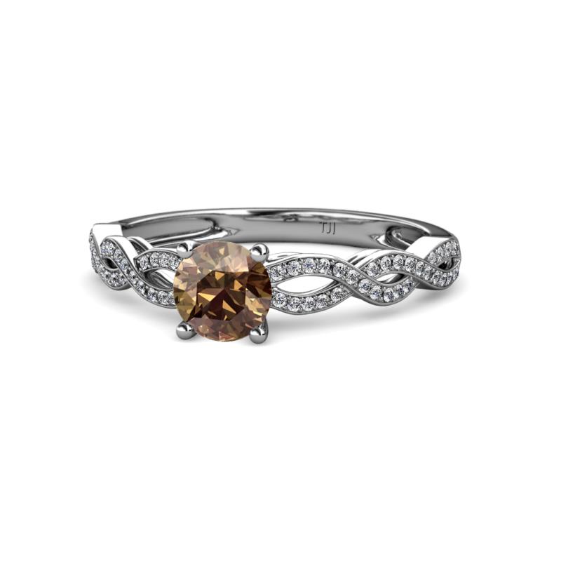 Anwil Signature Smoky Quartz and Diamond Engagement Ring 