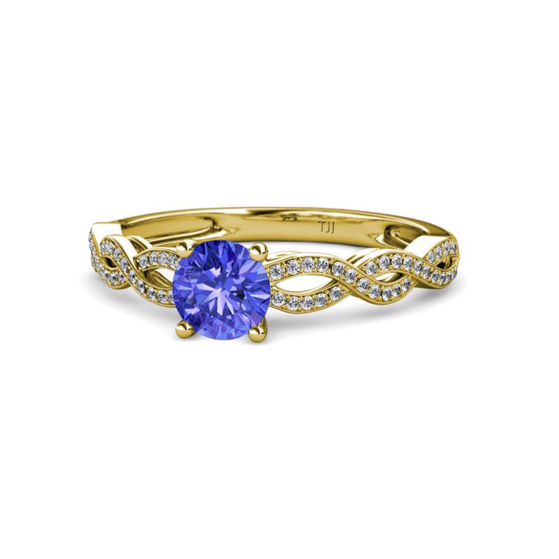 Anwil Signature Tanzanite and Diamond Engagement Ring 