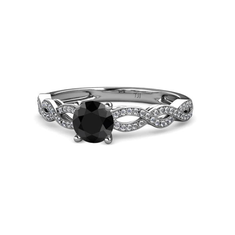 Anwil Signature Black and White Diamond Engagement Ring 