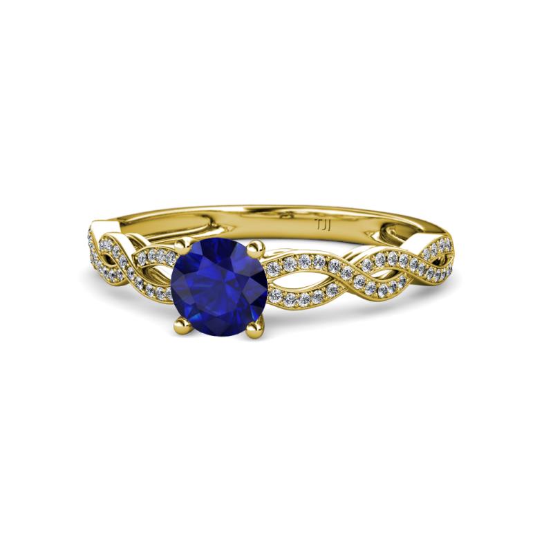 Anwil Signature Blue Sapphire and Diamond Engagement Ring 
