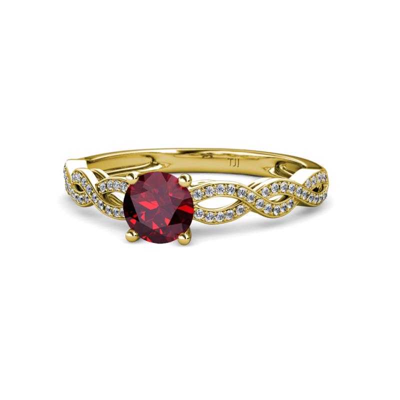 Anwil Signature Ruby and Diamond Engagement Ring 
