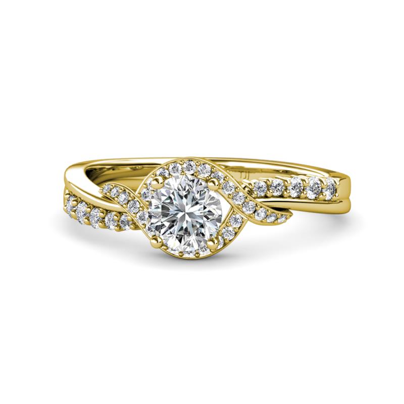 Nebia Signature Diamond Bypass Womens Engagement Ring 