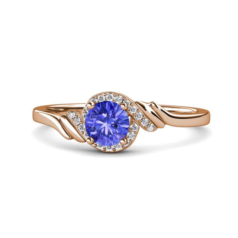 Oriana Signature Tanzanite and Diamond Engagement Ring 