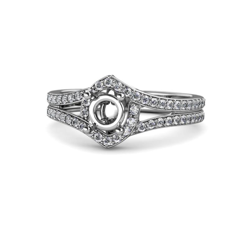 Meryl Signature Semi Mount Split Shank Engagement Ring 