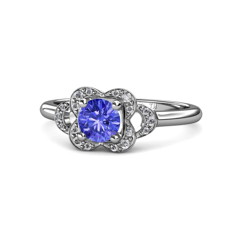 Kyra Signature Tanzanite and Diamond Engagement Ring 