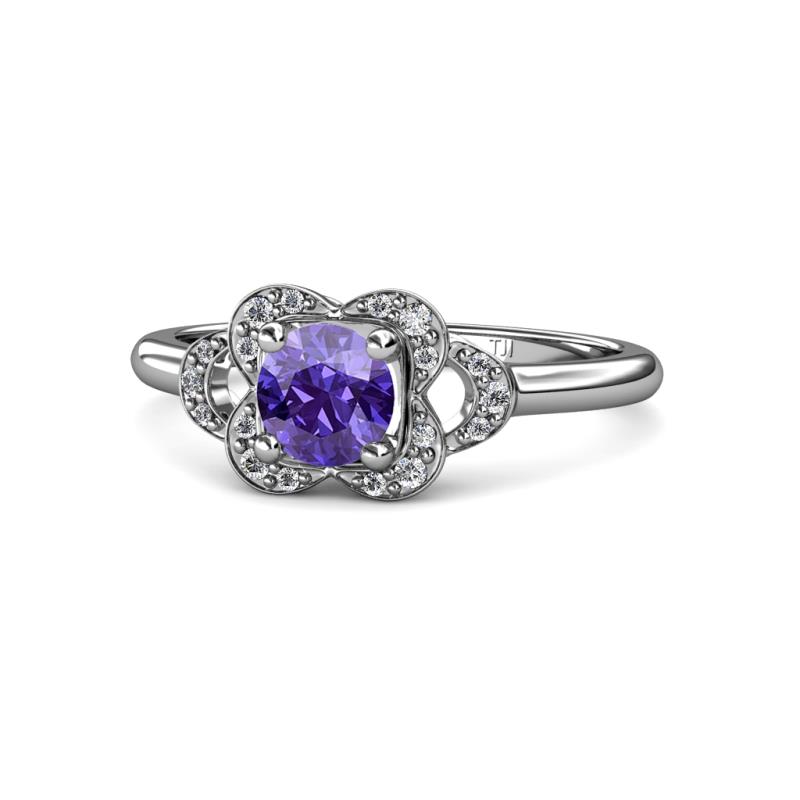 Kyra Signature Iolite and Diamond Engagement Ring 