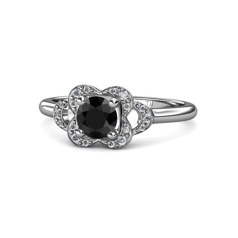 Kyra Signature Black and White Diamond Engagement Ring 