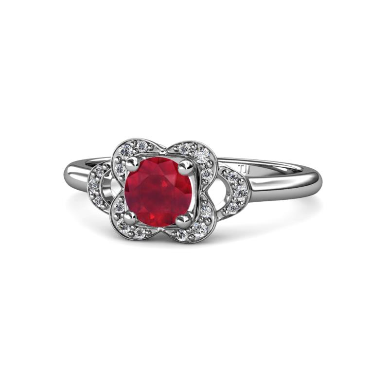 Kyra Signature Ruby and Diamond Engagement Ring 