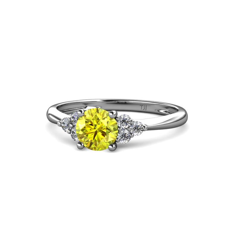 Eve Signature 6.50 mm Yellow and White Diamond Engagement Ring 
