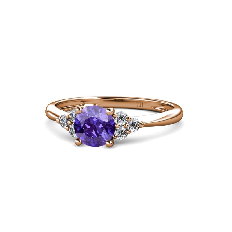 Eve Signature 6.50 mm Iolite and Diamond Engagement Ring 