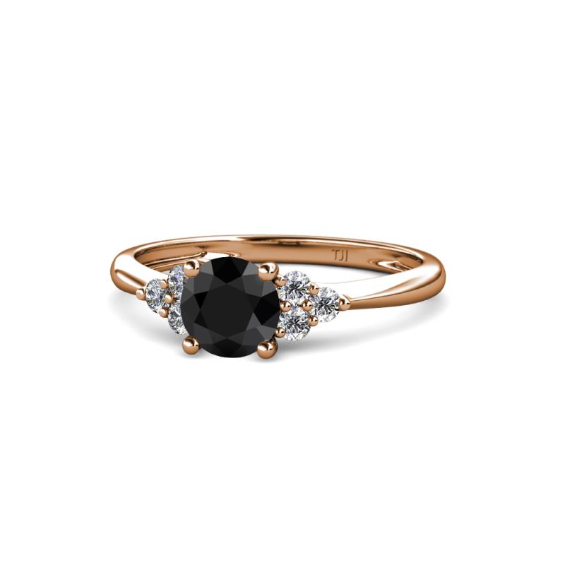 Eve Signature 6.00 mm Black and White Diamond Engagement Ring 