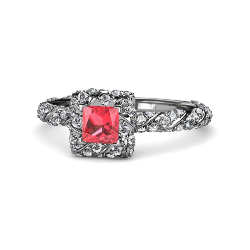 Allene Signature Princess Cut Halo Engagement Ring 