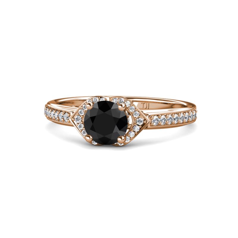 Analia Signature Black and White Diamond Engagement Ring 
