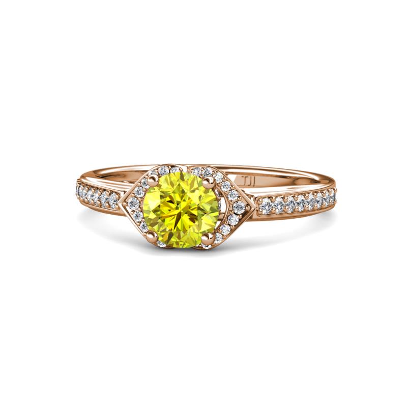 Analia Signature Yellow and White Diamond Engagement Ring 